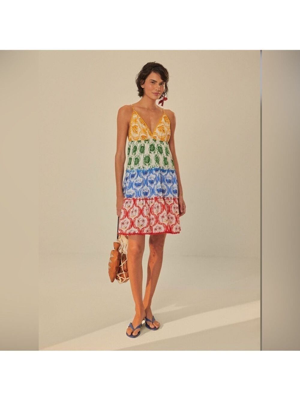 Farm Rio Summer Mix Mini Dress